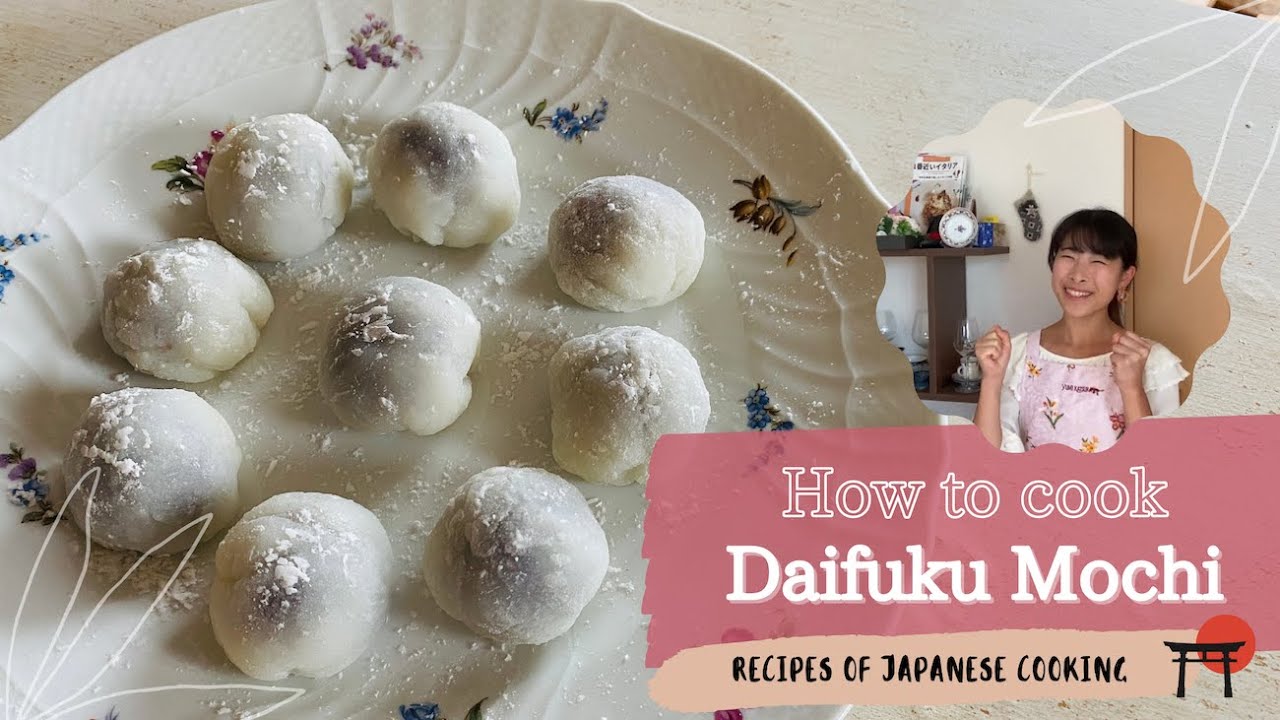 ⁣How to cook Japanese Daifuku Mochi (大福の英語レシピ): Ricetta de Albóndigas dulces japonesas