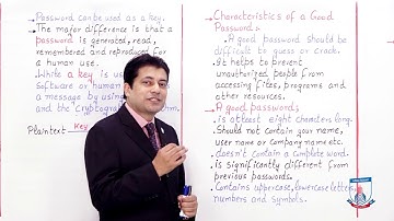 Class 9 - Computer Studies - Chapter 4 - Lecture 10 Encryption with Keys/Passwords - Allied Schools