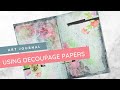 Art Journal page using Decoupage Papers