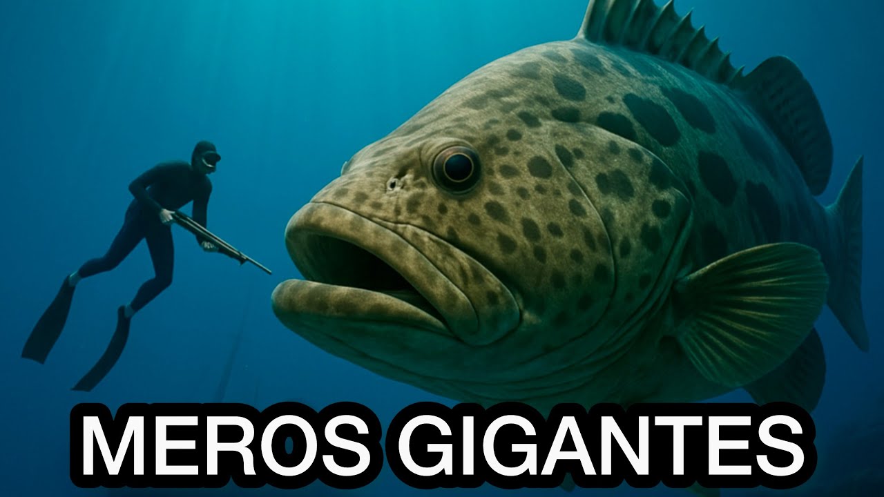 Pesca Submarina entre Meros Gigantes en Australia l Buceando en un Barco Hundido