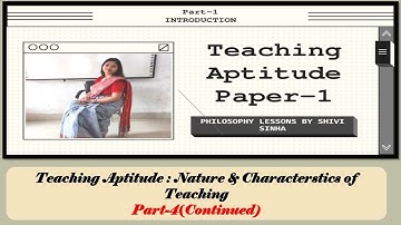 Characterstics of Teaching|Part-4|Teaching Aptitude|Paper-1|NTA-UGC-NET/JRF2022#Philosophylessons