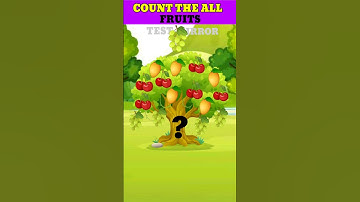 Eye Test Puzzle : 23 l Can You Count The All Fuuits? l Test Your Eyes l #shorts #viral  #riddles