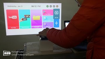 AUN Projector X2  link PC through HDMI cable