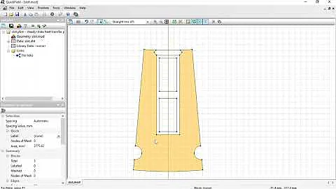 Heat transfer distribution  in the slot embedded conductor analyzed with QuickField FEA software
