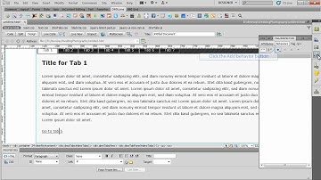 Controlling DMXzone Tabs with Dreamweaver Behaviors
