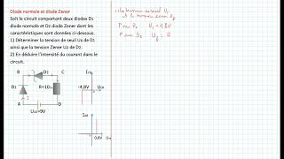 Diode Normale Et Diode Zener