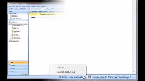 How To Archive Outlook 2007