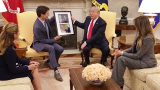 President Trump and First Lady Melania Trump Welcome PM Trudeau & Mrs. Grégoire Trudeau