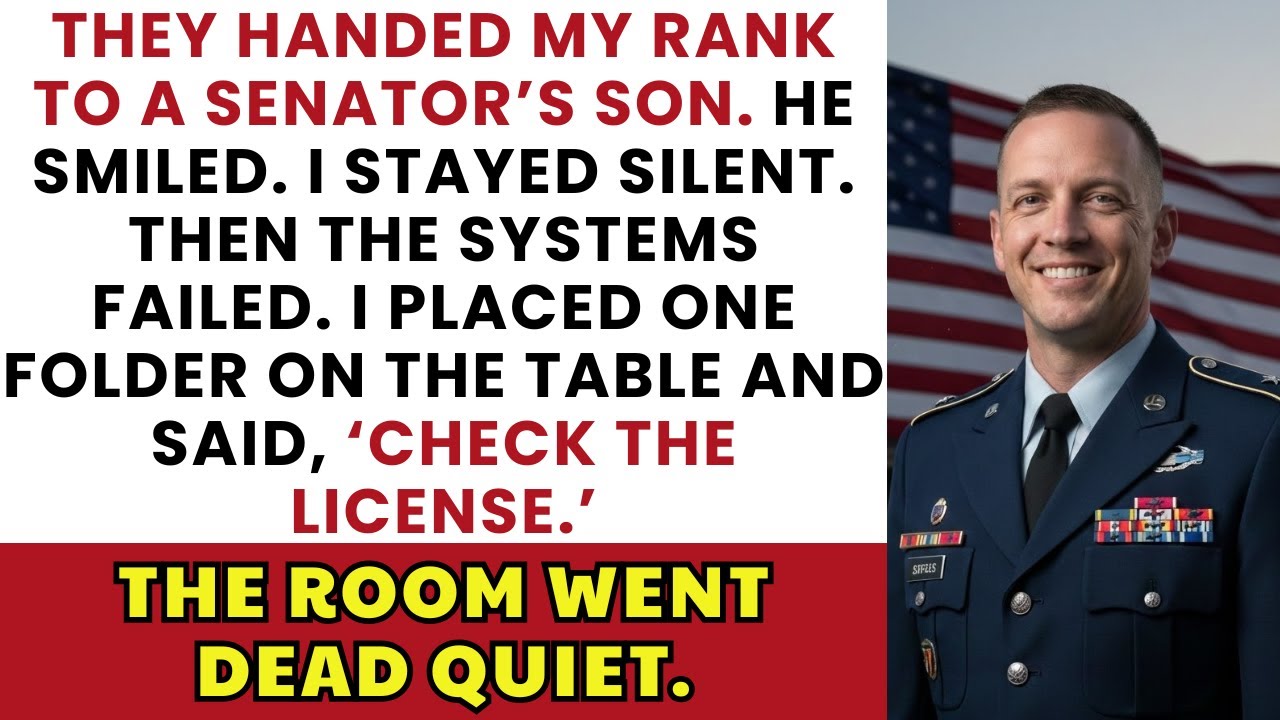 They Gave My Rank to a Senator’s Son. I Let Him Fail. Then the Licensing Clause Hit Hard…