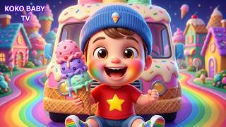 🍦🚌 Wheels on the Bus! | KOKO's Magical Ice Cream Bus Adventure! | Bus Song for Kids | KOKO BABY TV 🌈