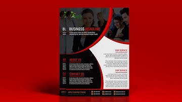 Modern A4 Flyer Design - Photoshop CC Tutorial