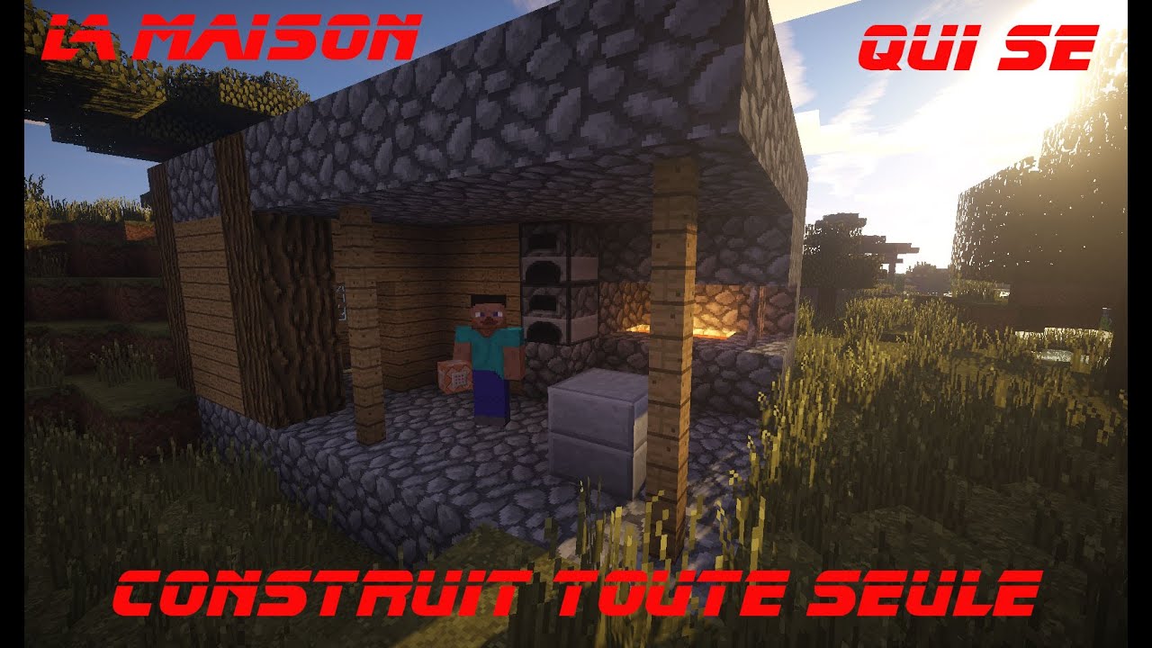 Une maison qui se construit toute seule minecraft - YouTube
