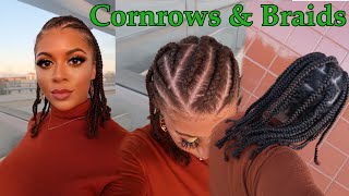 Cornrows & Braids Protective Style No Added Hair | Natural Hair Styles