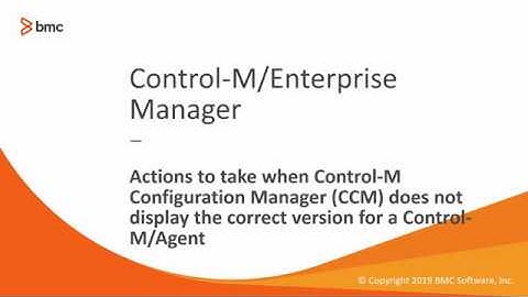 How to correct the Agent version displayed in the Control-M Configuration Manager (CCM)