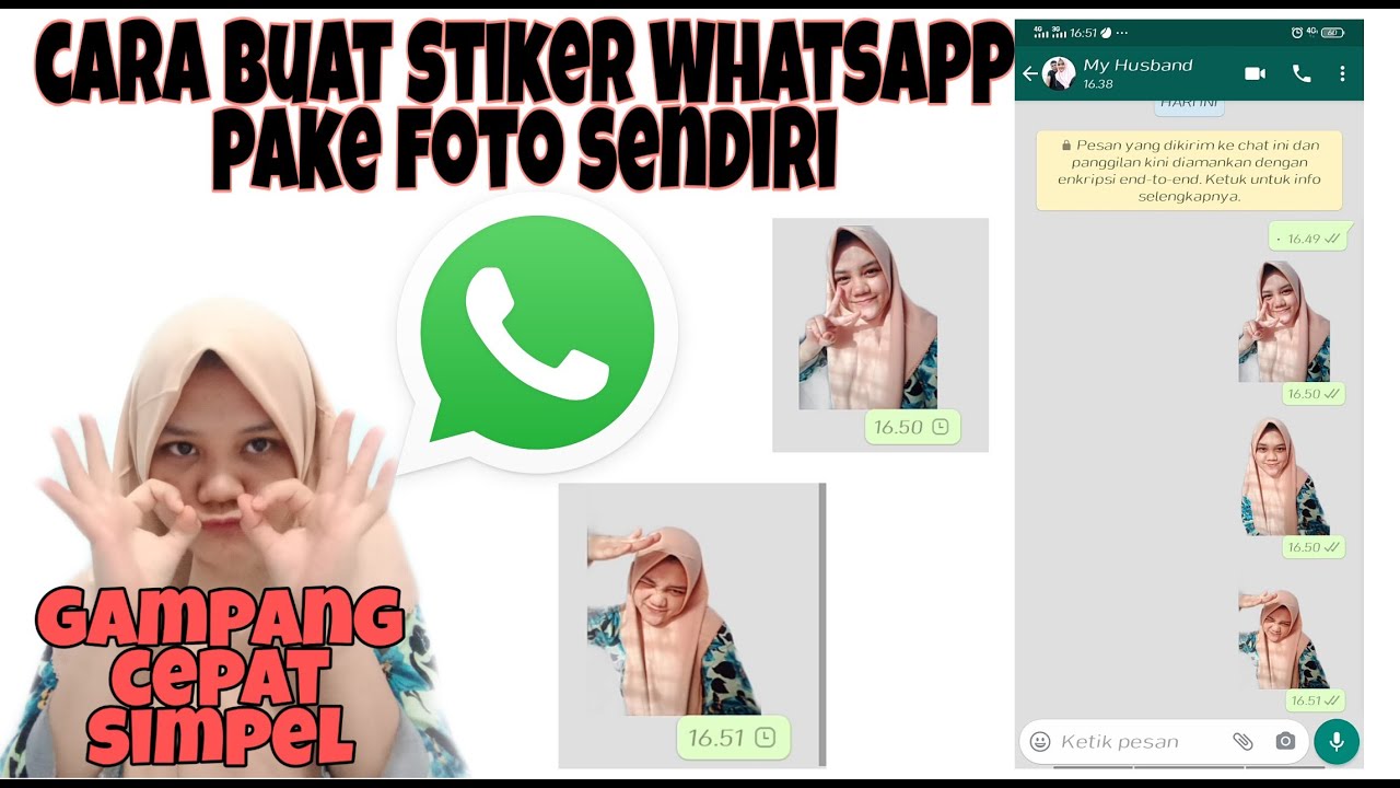 Cara membuat stiker  WhatsApp dengan foto sendiri YouTube