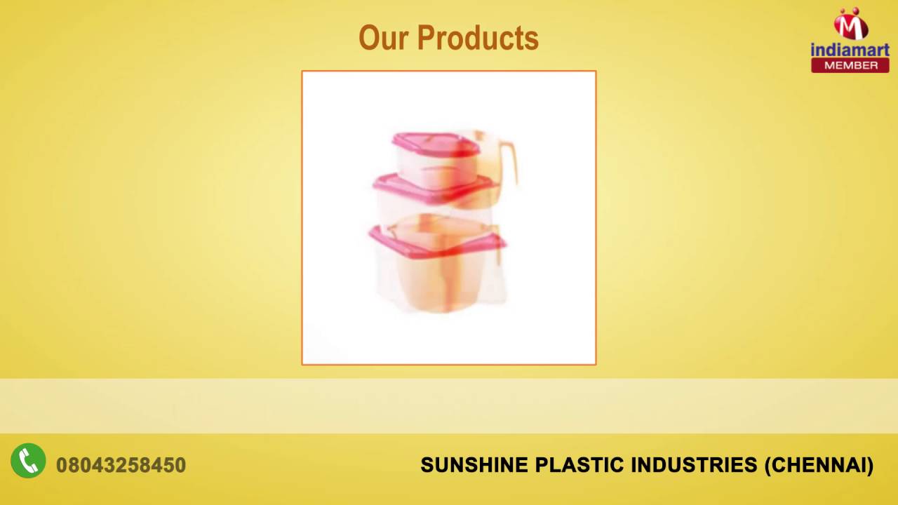 Plastic Homeware Products By Sunshine Plastic Industries, Chennai