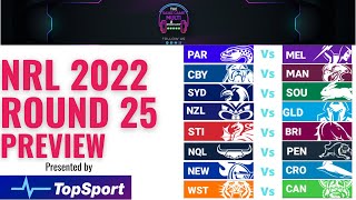 NRL 2022 Round 25 Preview Podcast | Best NRL Podcast | NRL Tips & Predictions | Rugby League Tips