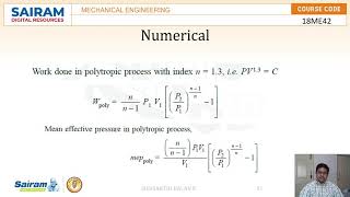 Lecture videoo 5 18ME42 MODULE 5 Numerical on Reciprocating Compressor SIVASAKTHI BAALN