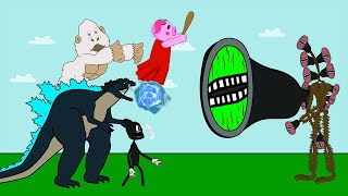 Terminator Siren Head, Green Head vs Cartoon Dog, Piggy Family - Team Piggy Animation - BonBon Fun