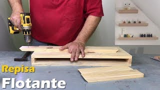 A nueve Inapropiado Paraíso REPISA FLOTANTE DE MADERA PASO A PASO FÁCIL DE HACER - YouTube