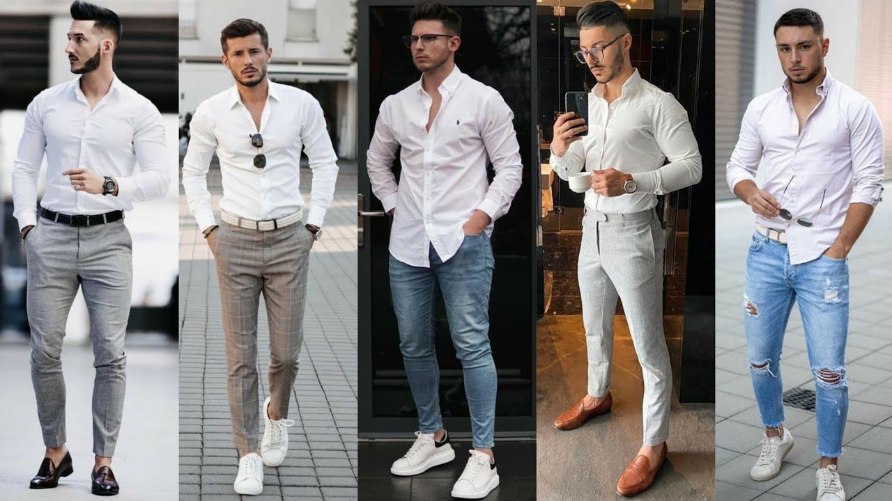 Best White Shirt Outfit For Men | White Shirt Outfit Ideas | Summer White  Shirts Outfits_ZH Fashion - YouTube