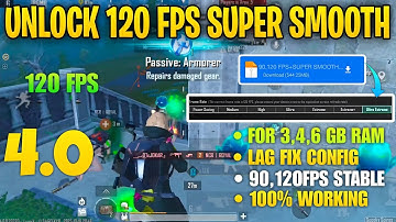 💫120 FPS+SUPER SMOOTH CONFIG BGMI 4.0 |BGMI LAG FIX CONFIG 4.0 | 120 FPS LAG FIX CONFIG PUBG 4.0