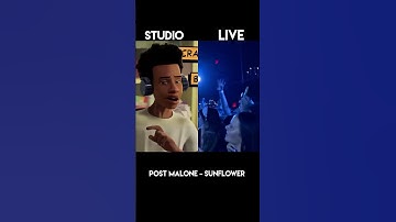 Thumbnail of Post Malone sunflower Studio version vs live performance