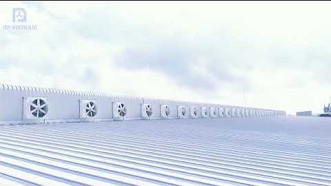 Lắp đặt quạt hút công nghiệp composite tại nhà máy Great LongView Việt Nam.