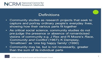 What are community studies? by Graham Crow