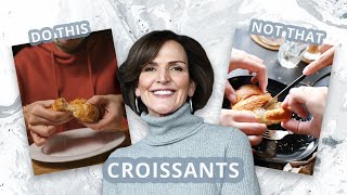 How to eat a croissant etiquette?