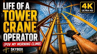 Life of a TOWER CRANE Operator!🏗️ (POV My Morning Climb)