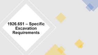OSHA 1926.651 – Specific Excavation Requirements