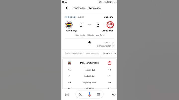 Çok Kötü Haber Fenerbahçe 0 Olympiakos 3