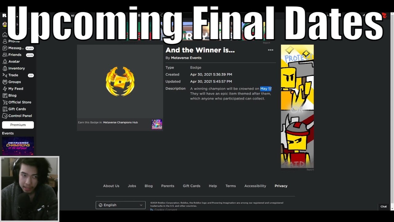 Important Upcoming Final Dates for the Metaverse Champions Event | Champion Prize Date | Crates Open