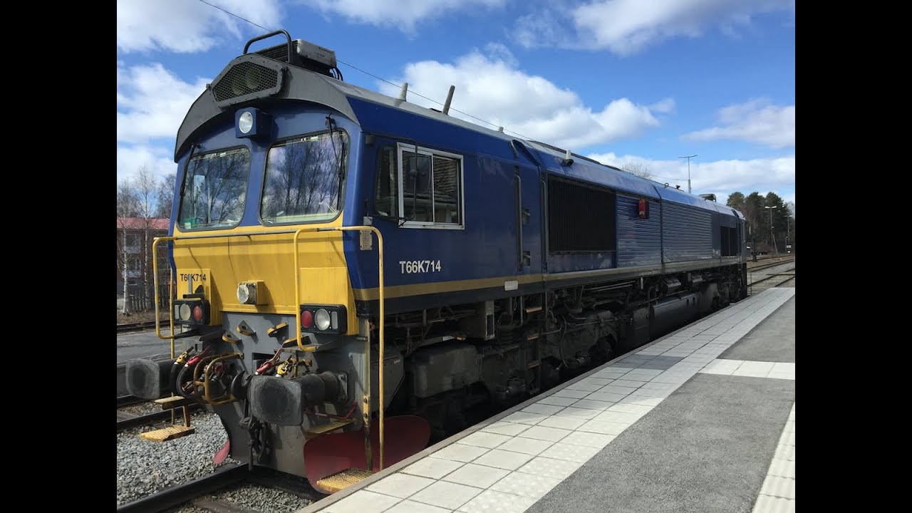 Tåg vid Lycksele station del 1