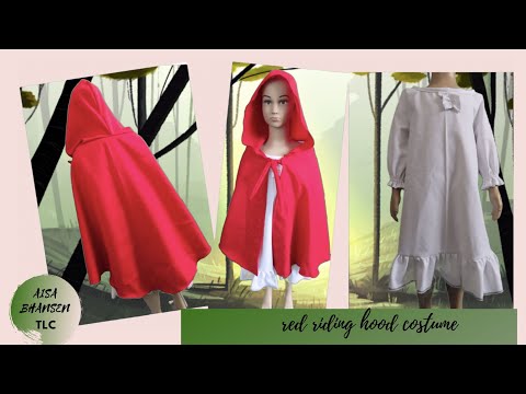 HOW TO MAKE LITTLE RED RIDING HOOD COSTUME FOR KIDS: ||WITH ENGLISH INSTRUCTION