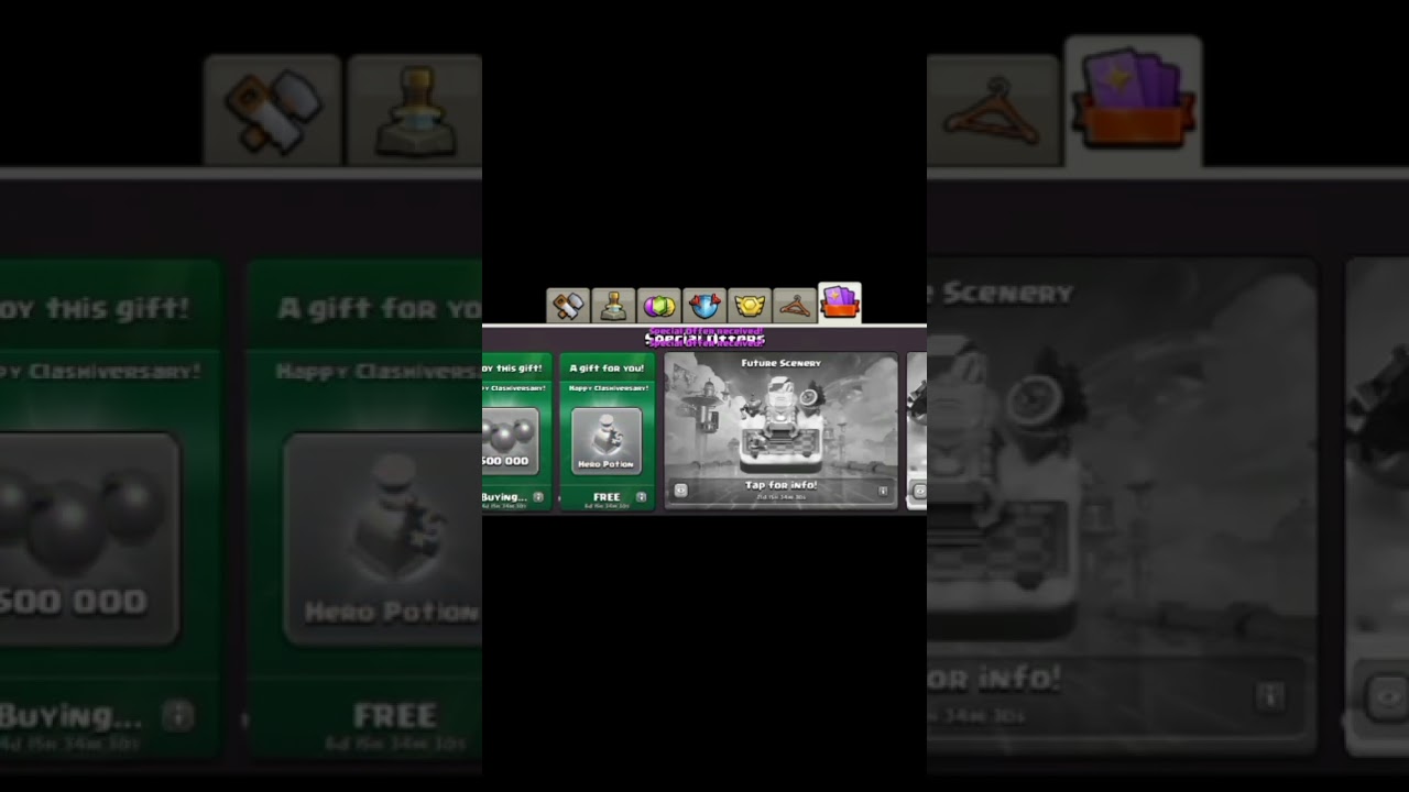 Clash of Clans 11th anniversary's free gifs 