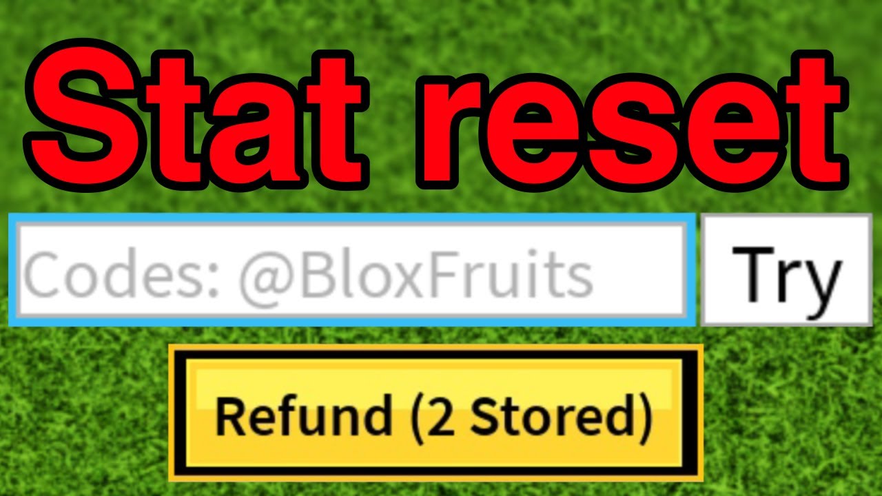 SEPTEMBER] ALL STAT RESET codes in 30 seconds.. (Blox Fruits