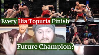 MMA GURU Reacts To EVERY Ilia Topuria FINISH In The UFC!