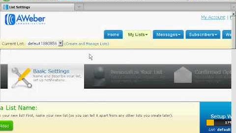 How To Setup An AWeber Autoresponder Account -  Internet Marketing Video Tutorials