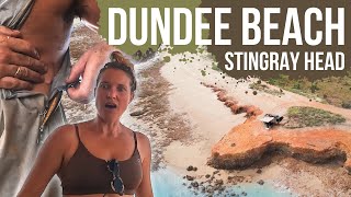 DUNDEE BEACH & STINGRAY HEAD  Hand caught HUGE mud crabs, NT's BEST free camp, & fishing accident