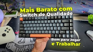 Teclado Mecânico +Barato Hoje Custo Benefício (R$90) Review K500A-B84 TKL. screenshot 1