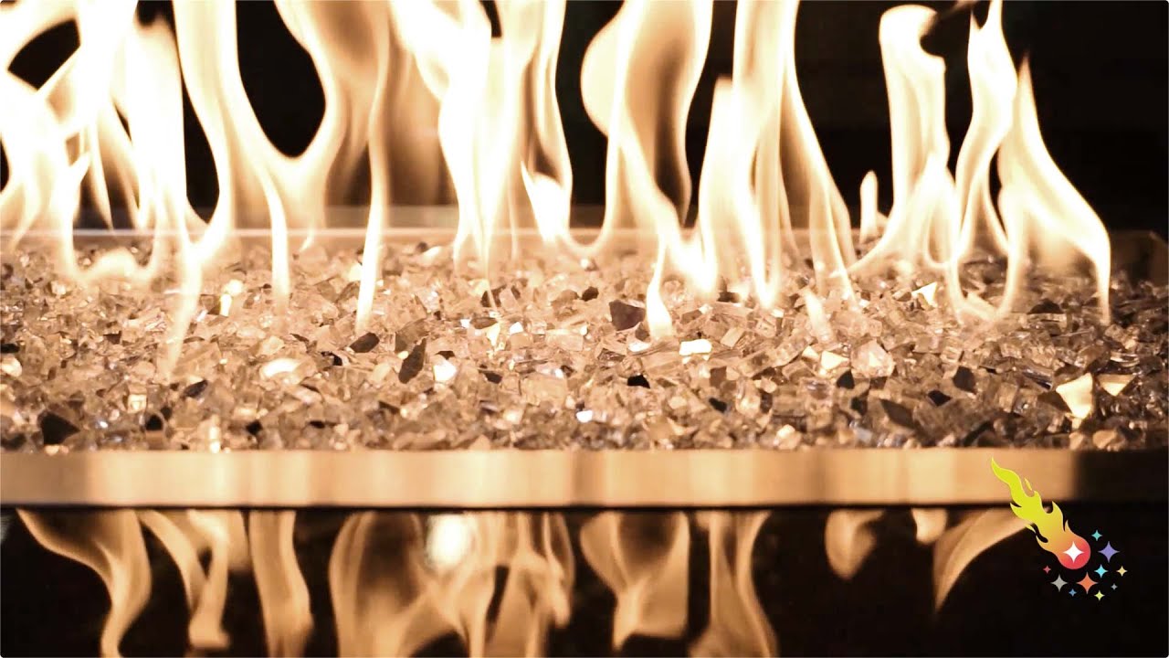 1/4" Reflective Tempered Fire Glass Diamond Starlight Reflective