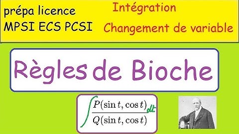 Intégration par  changement variable avec les règles de Bioche  Important   integral by substitution