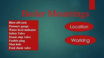 Boiler Mountings || Working & Location || Lecture- 3.5 || Learn The Basics