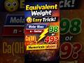 👉 Ca(OH)₂ 😳 Equivalent Weight 74 or 37?Don’t Make This Mistake!#shorts#viralshorts #class