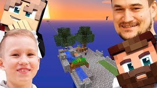 СКАЙБЛОК С ПАПОЙ #3 ФЕРМА МОБОВ МАЙНКРАФТ Выживание на острове Skyblock Minecraft Artemedia