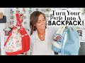 Faisons un sac  dos avec un sac  main  tutoriel complet du sac  dos bonnie bucket