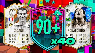 40x 90+ BRA/FRA/NETH ICON PACKS! 🤯 FIFA 23 Ultimate Team