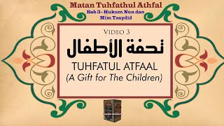 Matan Tuhfatul Athfal dan Terjemahan Bab 3   Hukum Nun dan Mim Tasydid